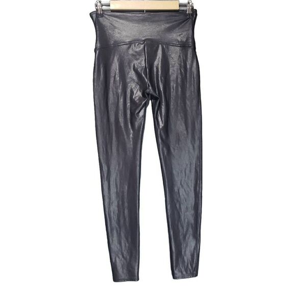 Spanx Black Faux Leather Leggings Size XL - Picture 2 of 12